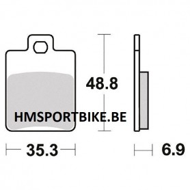 PLAQUETTES DE FREIN PERFTEC HQ SEMI-METAL R90 GILERA PIAGGIO CPI GENERIC PEUGEOT SYM PGO
