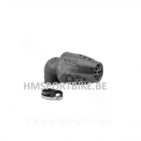 FILTRE A AIR OBUS TNT LOOK CARBON INCLINAISON 90° DIAMETRE 28/35  MOTO SCOOTER