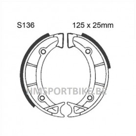 PATINS DE FREIN APRILIA SCARABEO 125 X 25 MM