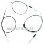 CABLES GAINES GRISES DAX CT50 K0 KIT POUR ACCELERATEUR FREIN AVANT & ARRIERE