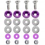 KIT BOULONS ECROUS CONIQUES RONDELLES CUVETTES CNC MAUVES POUR JANTES FLASQUES DAX CHALY SKYTEAM 6MM