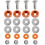 KIT BOULONS ECROUS CONIQUES RONDELLES CUVETTES CNC GOLD POUR JANTES FLASQUES DAX CHALY SKYTEAM 6MM