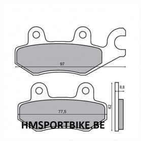 PLAQUETTES DE FREIN KEVLAR RMS KYMCO AGILITY DINK GRAND DINK QUANNON ZING HONDA MZ DAELIM