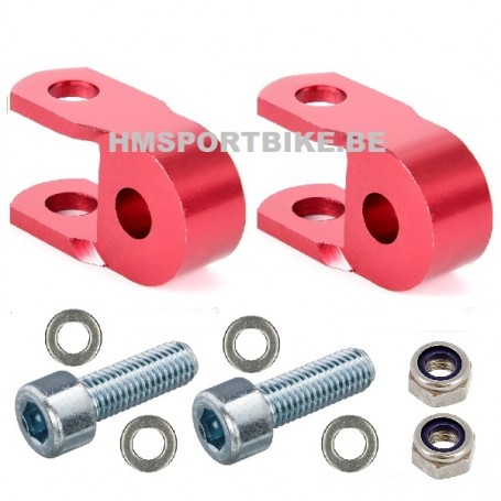 REHAUSSES AMORTISSEURS 30MM ALU ROUGE DAX MONKEY SKYTEAM ZHENHUA JINCHENG